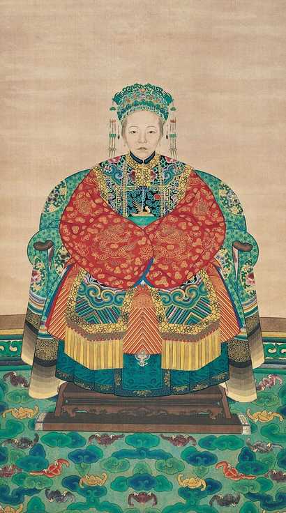 佚名 清代    祖宗像 立轴